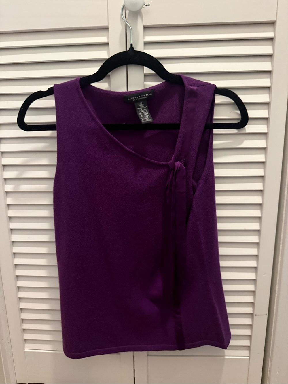 Banana Republic Deep Purple Tie-Shoulder Sleeveless Tank